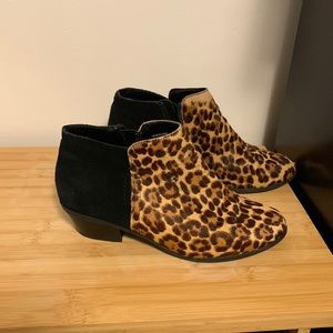 Leopard print calf hair booties GH Bass